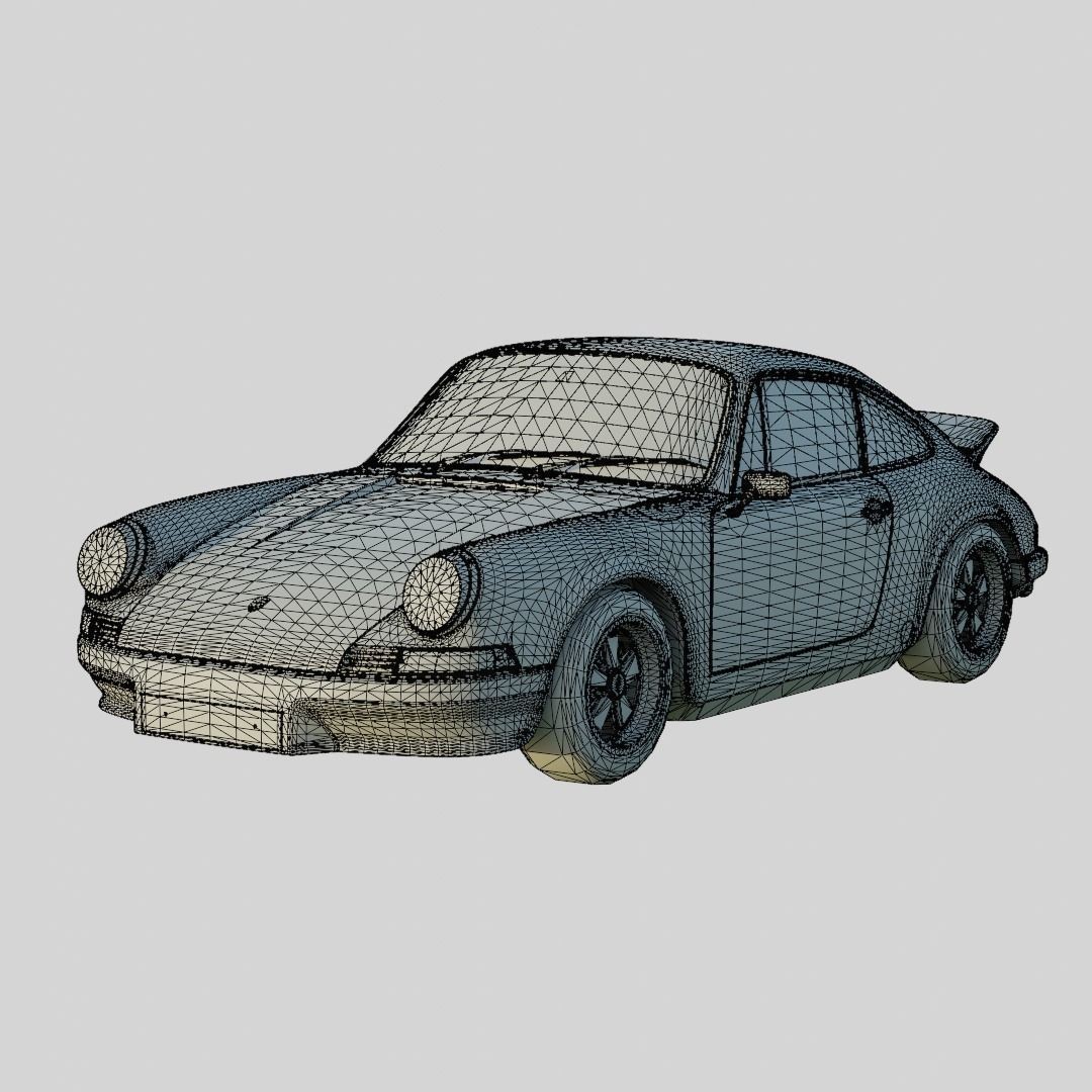 Porsche 911 Carrera RS 2.7 Lightweight 3D Model – Low Poly Car Asset, FBX, OBJ, Blender - View 10