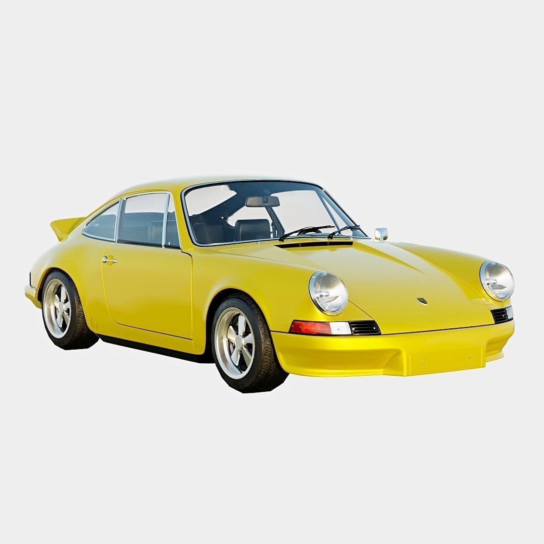Porsche 911 Carrera RS 2.7 Lightweight 3D Model – Low Poly Car Asset, FBX, OBJ, Blender - View 4