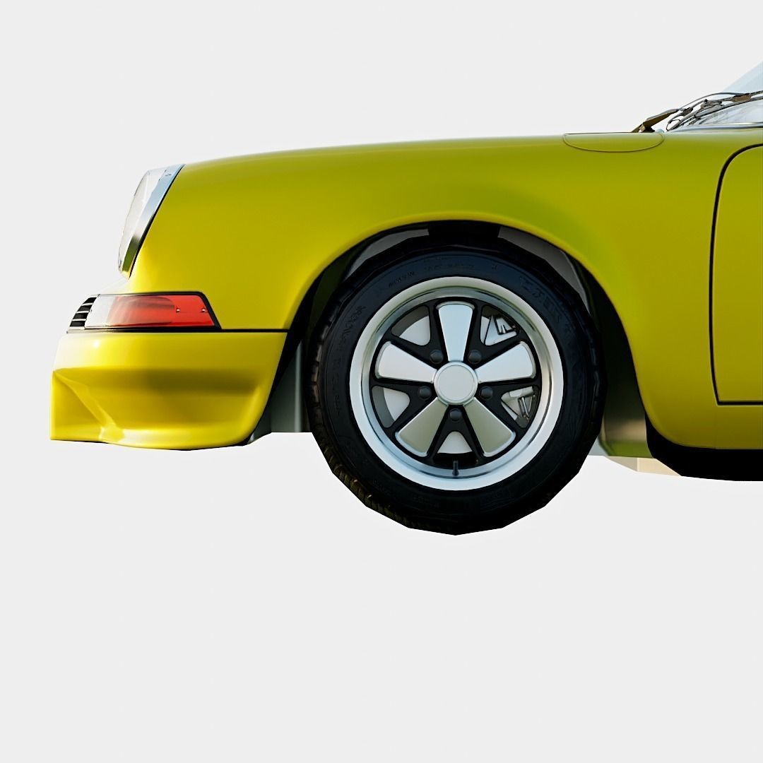 Porsche 911 Carrera RS 2.7 Lightweight 3D Model – Low Poly Car Asset, FBX, OBJ, Blender - View 9