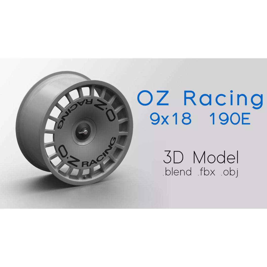 OZ Racing Magnesium Rim 3D Model – High Poly Game Asset, Blender, FBX, OBJ - View 2