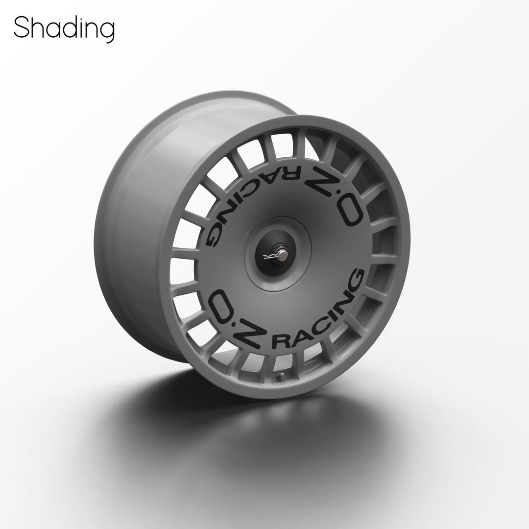 OZ Racing Magnesium Rim 3D Model – High Poly Game Asset, Blender, FBX, OBJ - View 6