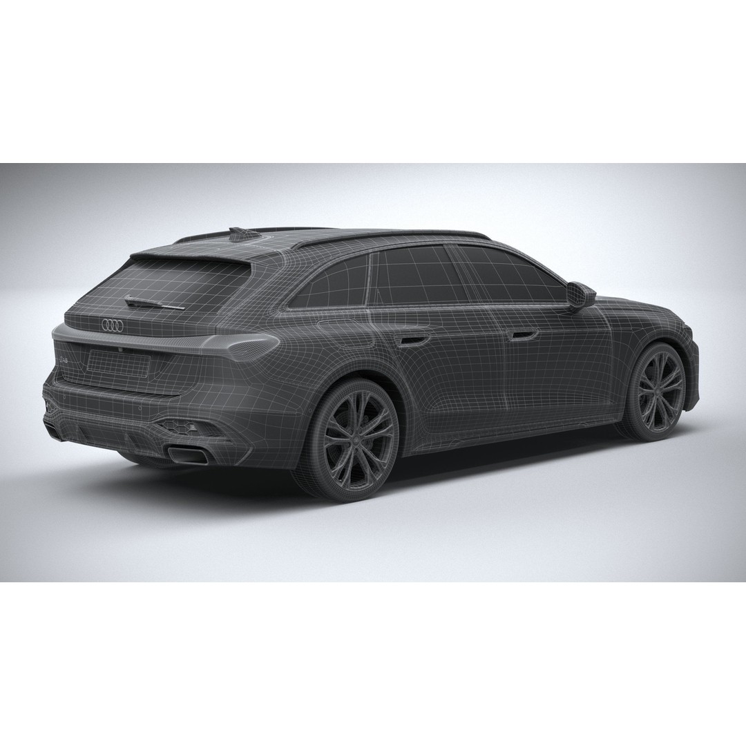 Audi A5 Avant S-line 3D Model – High Poly Game Asset, FBX, OBJ