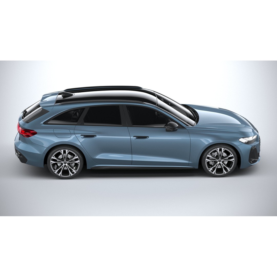 Audi A5 Avant S-line 3D Model – High Poly Game Asset, FBX, OBJ - View 13