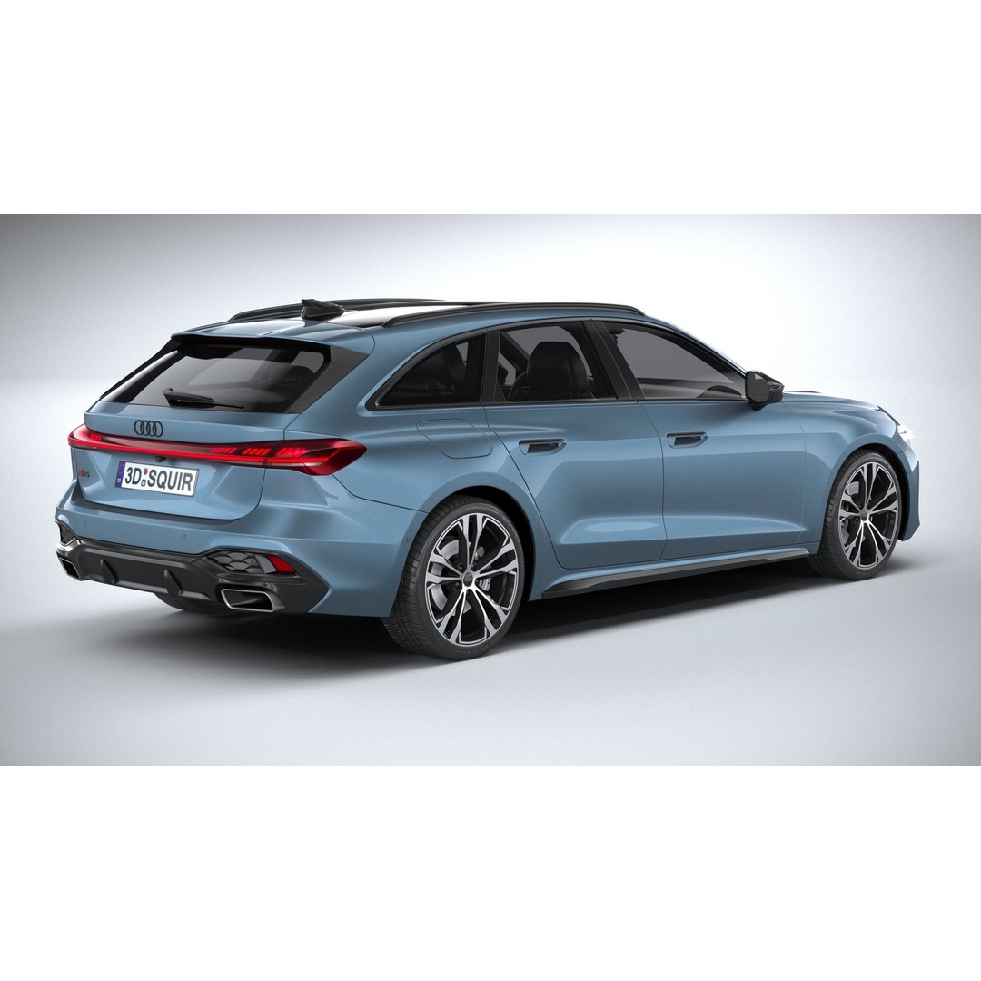 Audi A5 Avant S-line 3D Model – High Poly Game Asset, FBX, OBJ - View 19