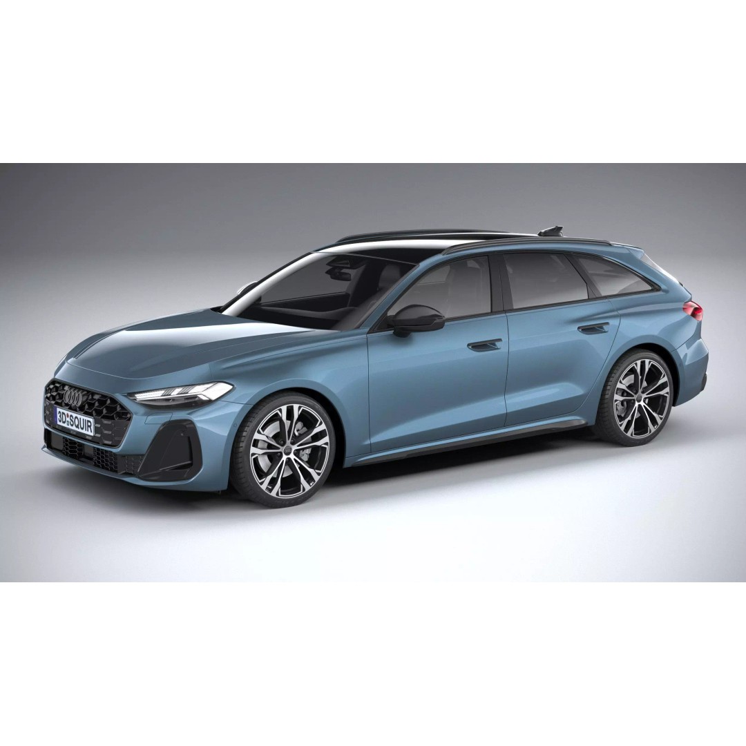 Audi A5 Avant S-line 3D Model – High Poly Game Asset, FBX, OBJ - View 2