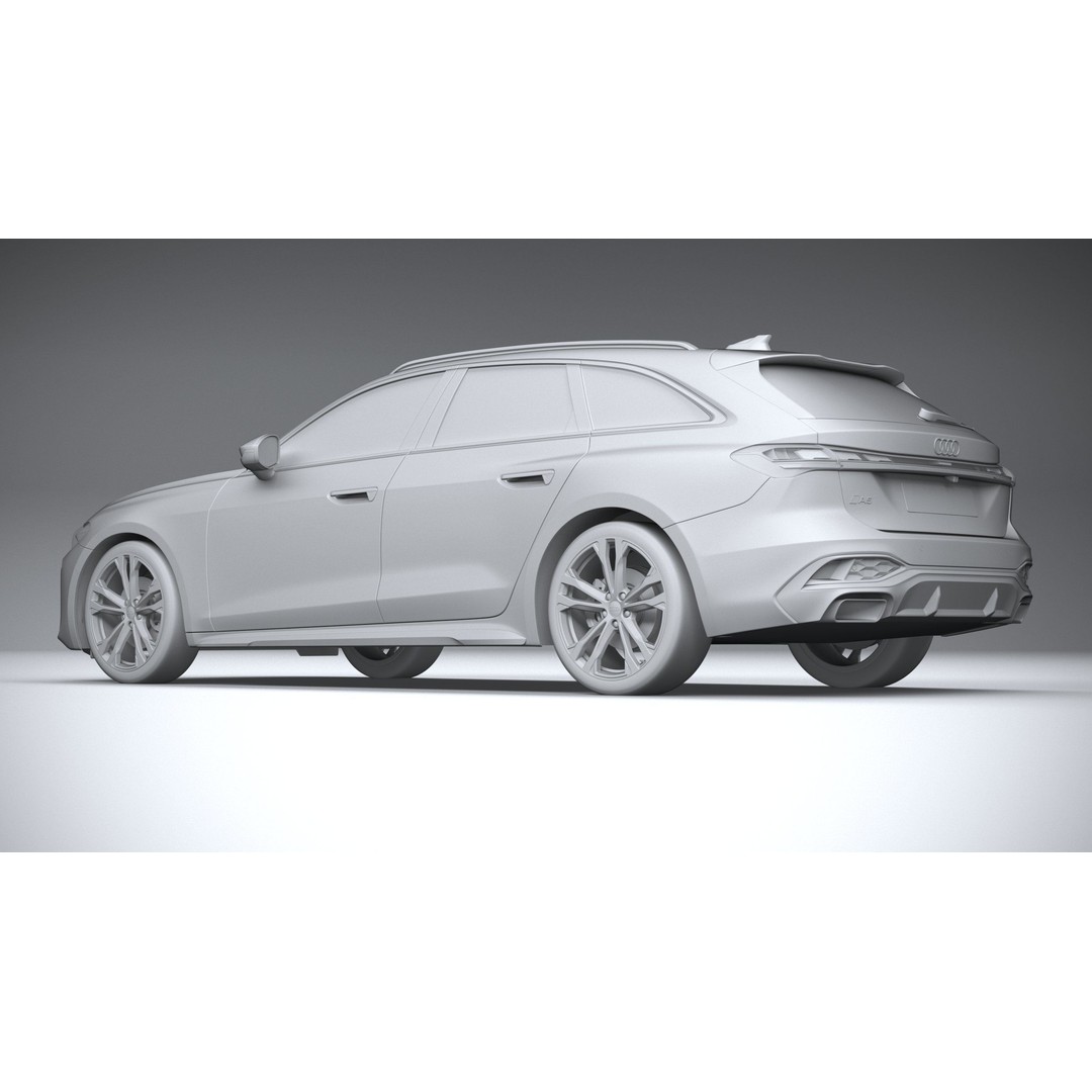 Audi A5 Avant S-line 3D Model – High Poly Game Asset, FBX, OBJ - View 23