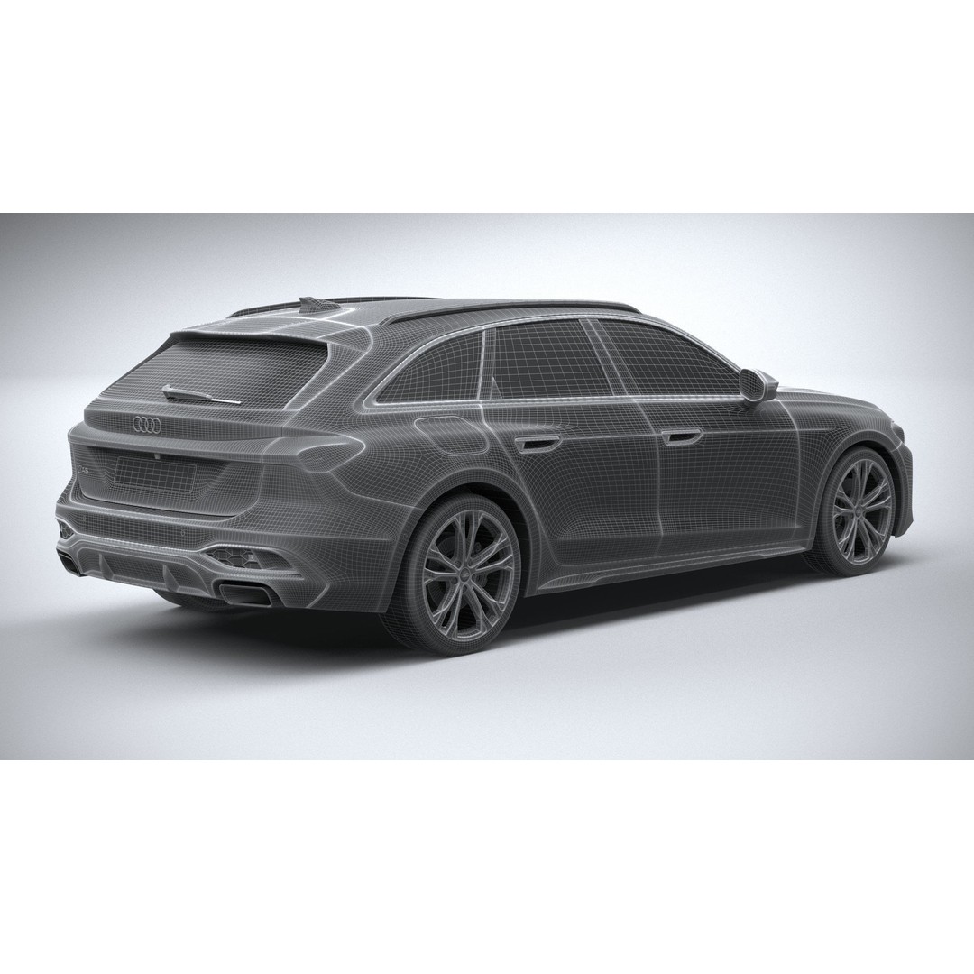 Audi A5 Avant S-line 3D Model – High Poly Game Asset, FBX, OBJ - View 29
