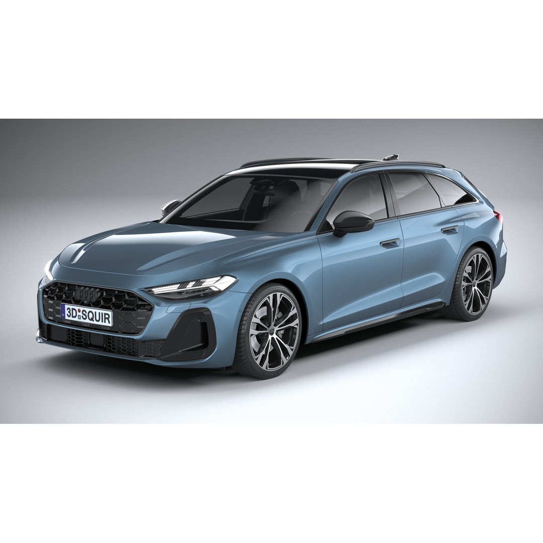 Audi A5 Avant S-line 3D Model – High Poly Game Asset, FBX, OBJ - View 3
