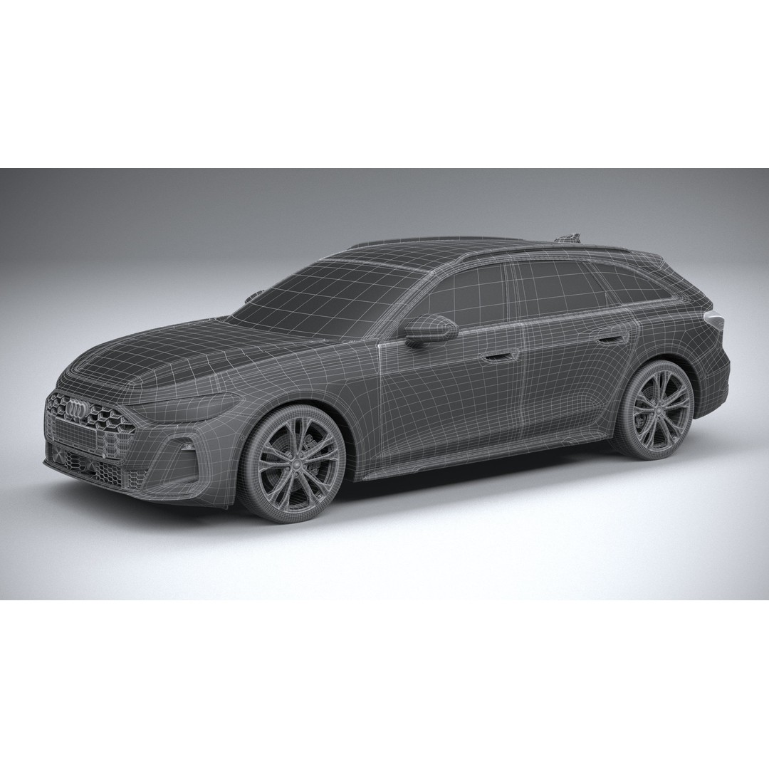 Audi A5 Avant S-line 3D Model – High Poly Game Asset, FBX, OBJ - View 30