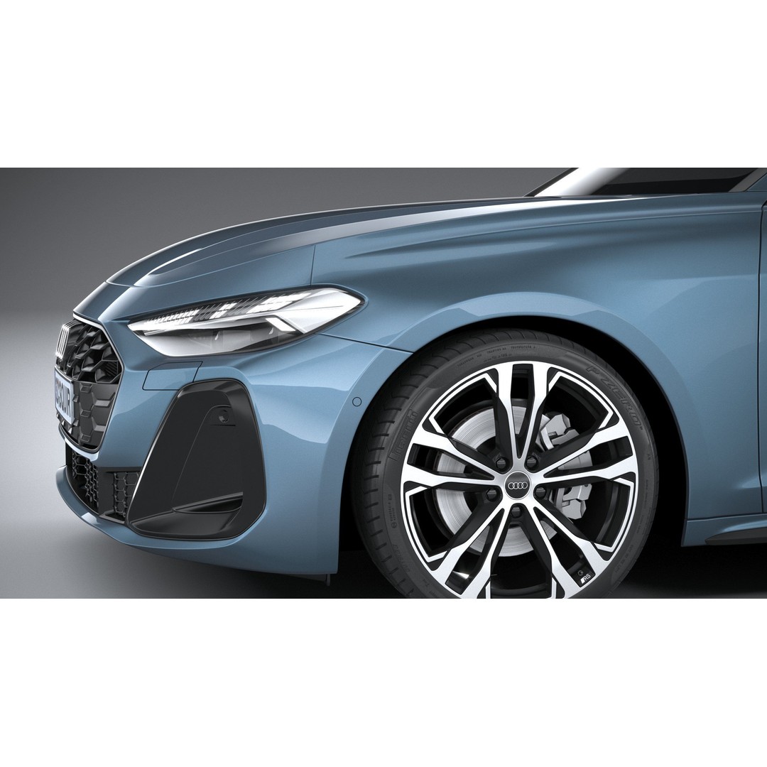 Audi A5 Avant S-line 3D Model – High Poly Game Asset, FBX, OBJ - View 5