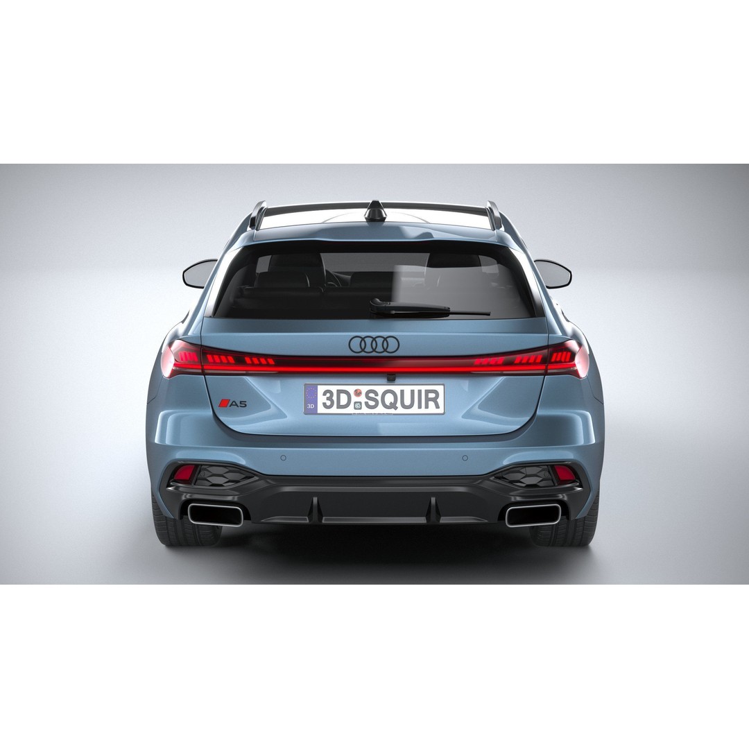 Audi A5 Avant S-line 3D Model – High Poly Game Asset, FBX, OBJ - View 6