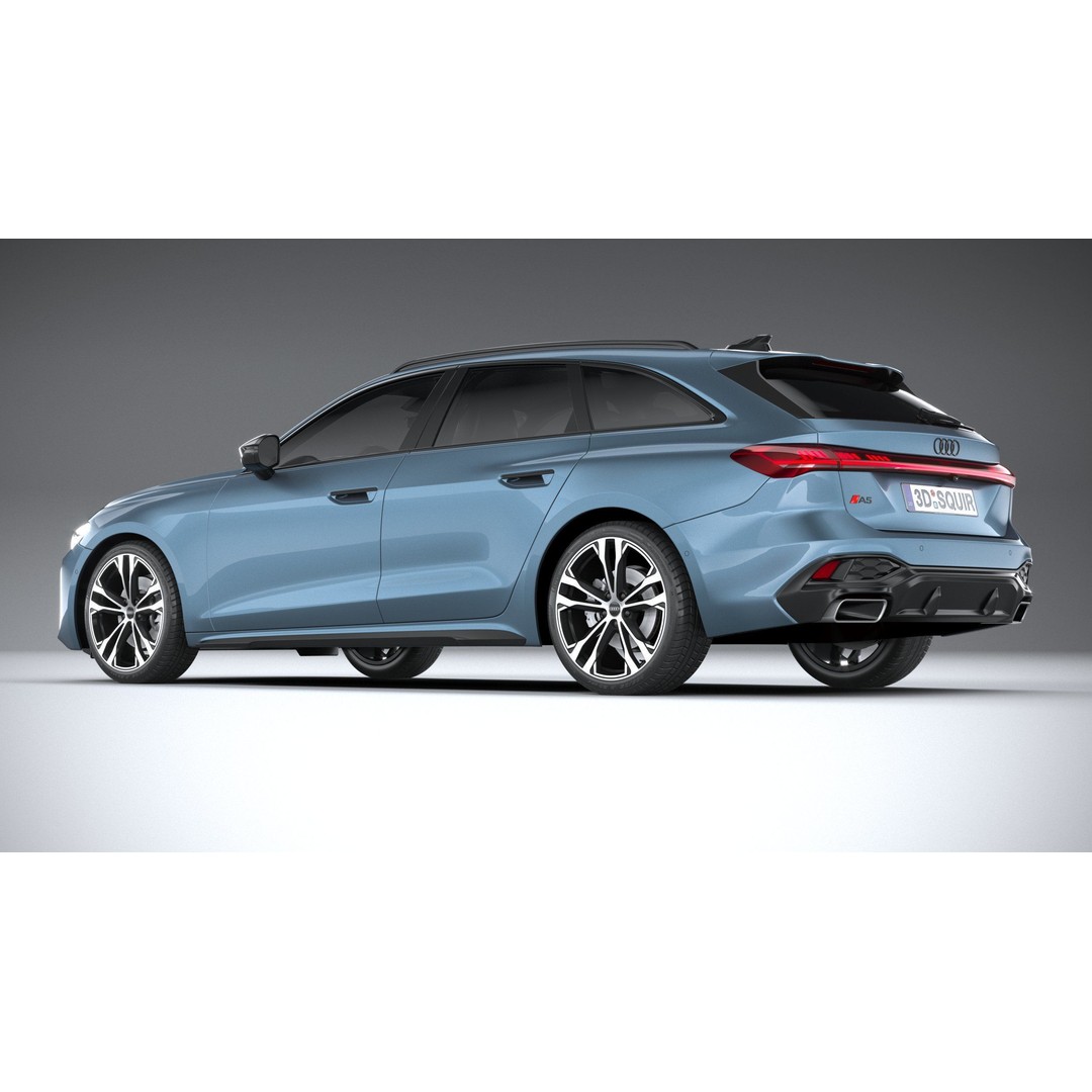 Audi A5 Avant S-line 3D Model – High Poly Game Asset, FBX, OBJ - View 7