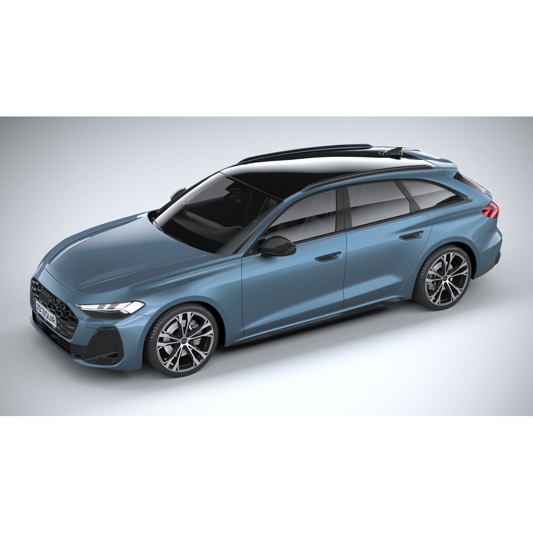 Audi A5 Avant S-line 3D Model – High Poly Game Asset, FBX, OBJ - View 9