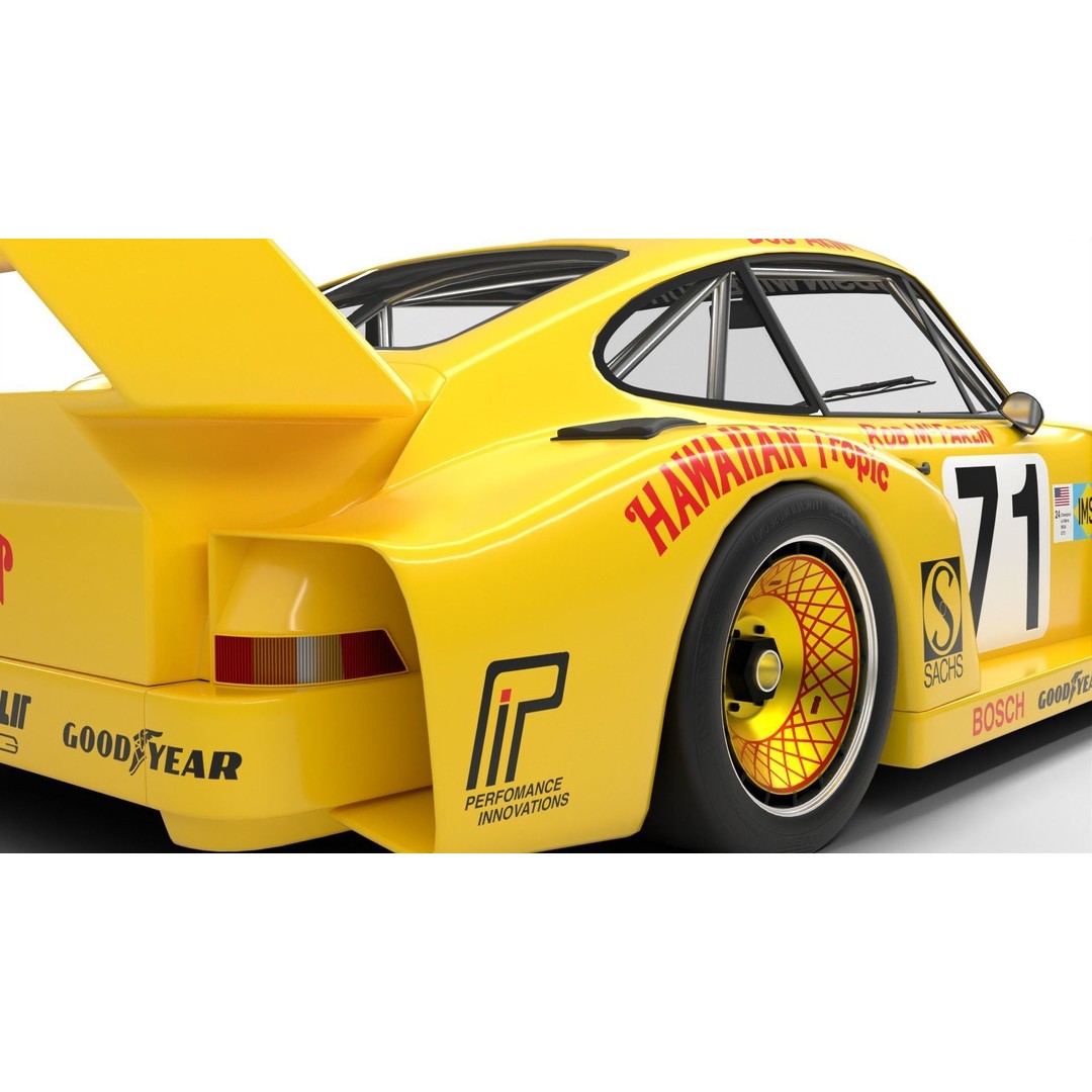 Porsche 935 3D Model – Racing Car with PBR Textures, FBX, OBJ - View 11