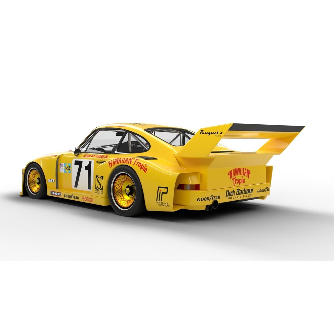 Porsche 935 3D Model – Racing Car with PBR Textures, FBX, OBJ - View 4