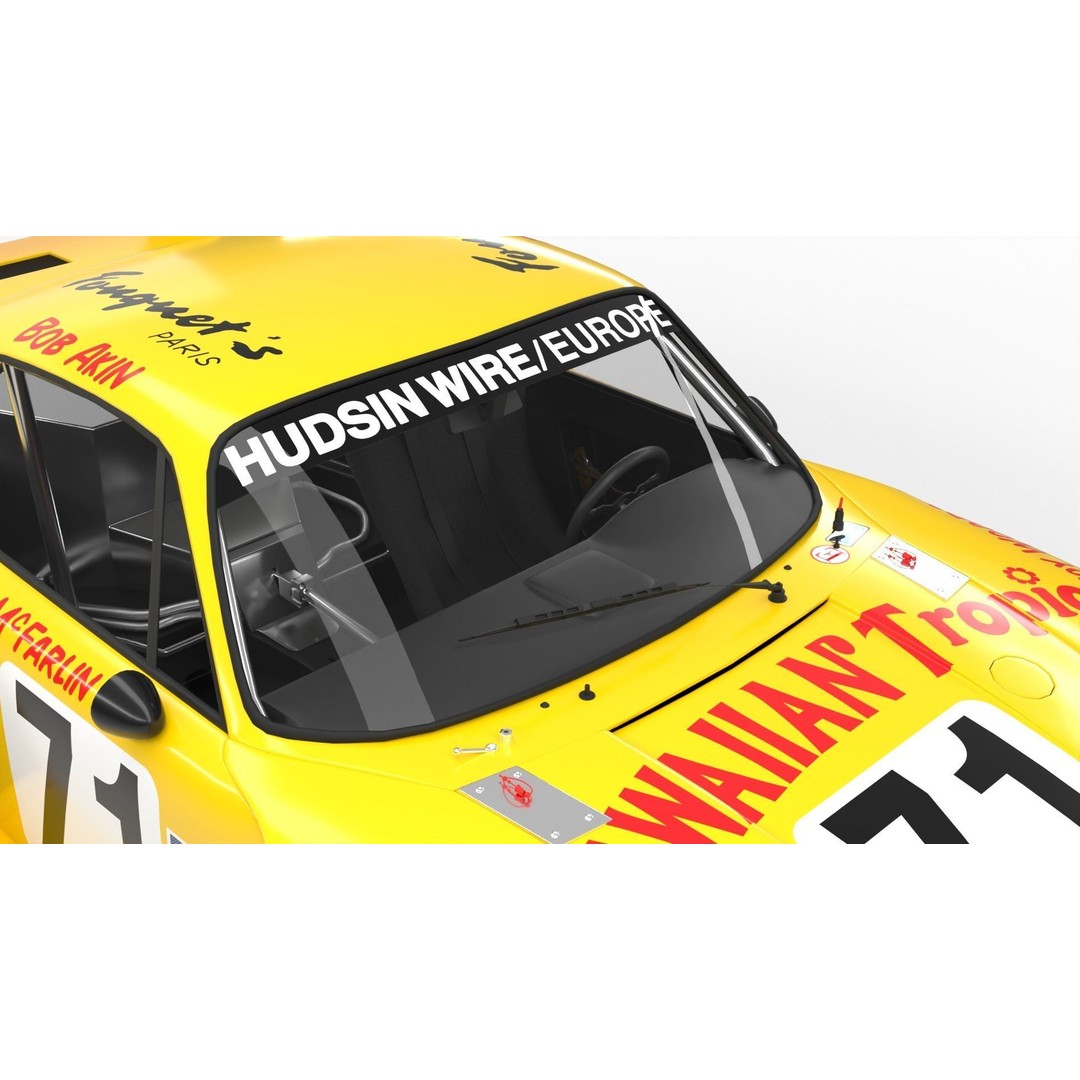 Porsche 935 3D Model – Racing Car with PBR Textures, FBX, OBJ - View 9
