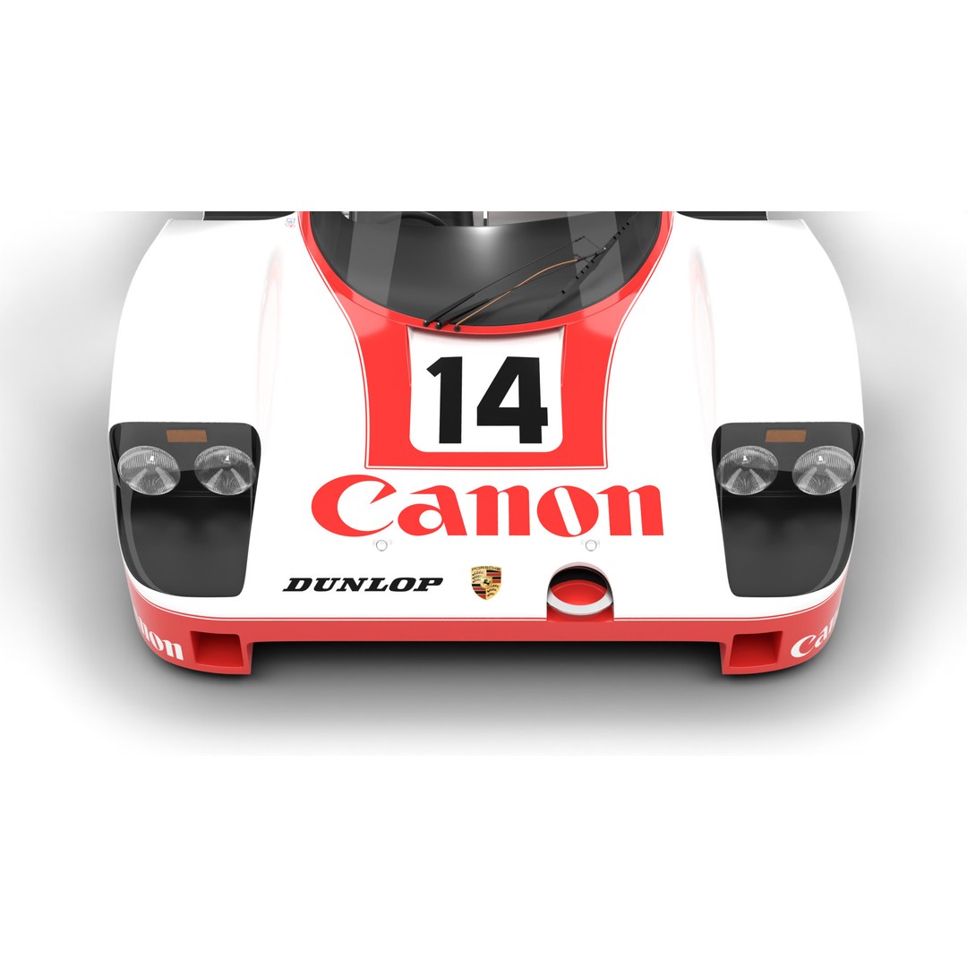 Porsche 956 3D Model – High Poly Racing Car, Rigged, PBR Textures - View 11