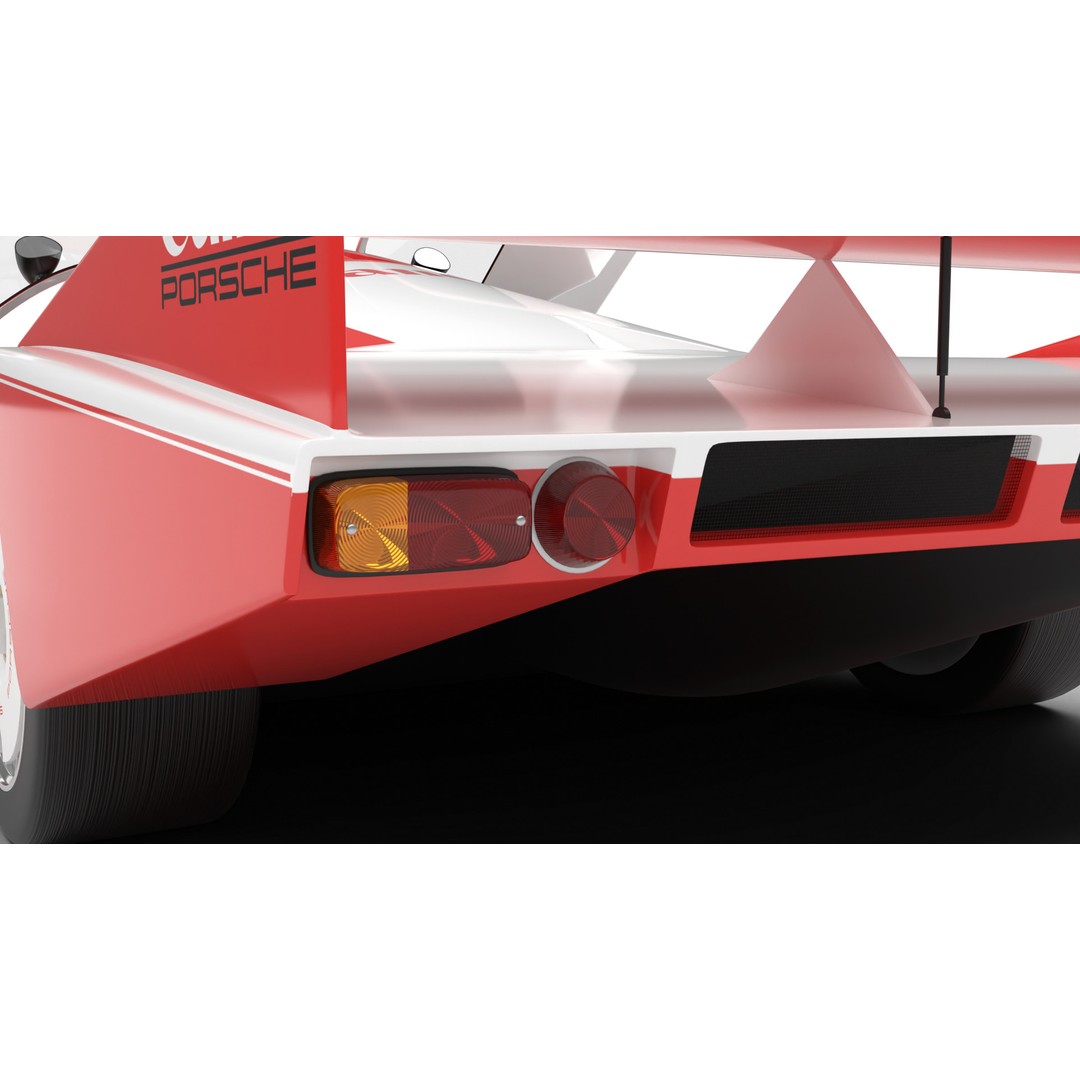 Porsche 956 3D Model – High Poly Racing Car, Rigged, PBR Textures - View 12