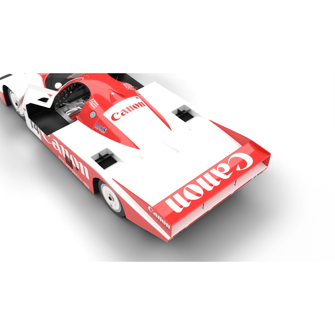 Porsche 956 3D Model – High Poly Racing Car, Rigged, PBR Textures - View 13