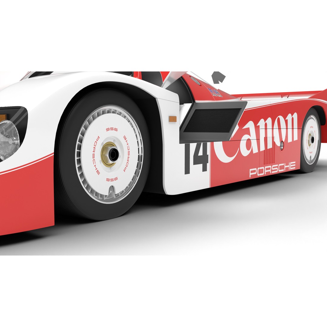 Porsche 956 3D Model – High Poly Racing Car, Rigged, PBR Textures - View 15