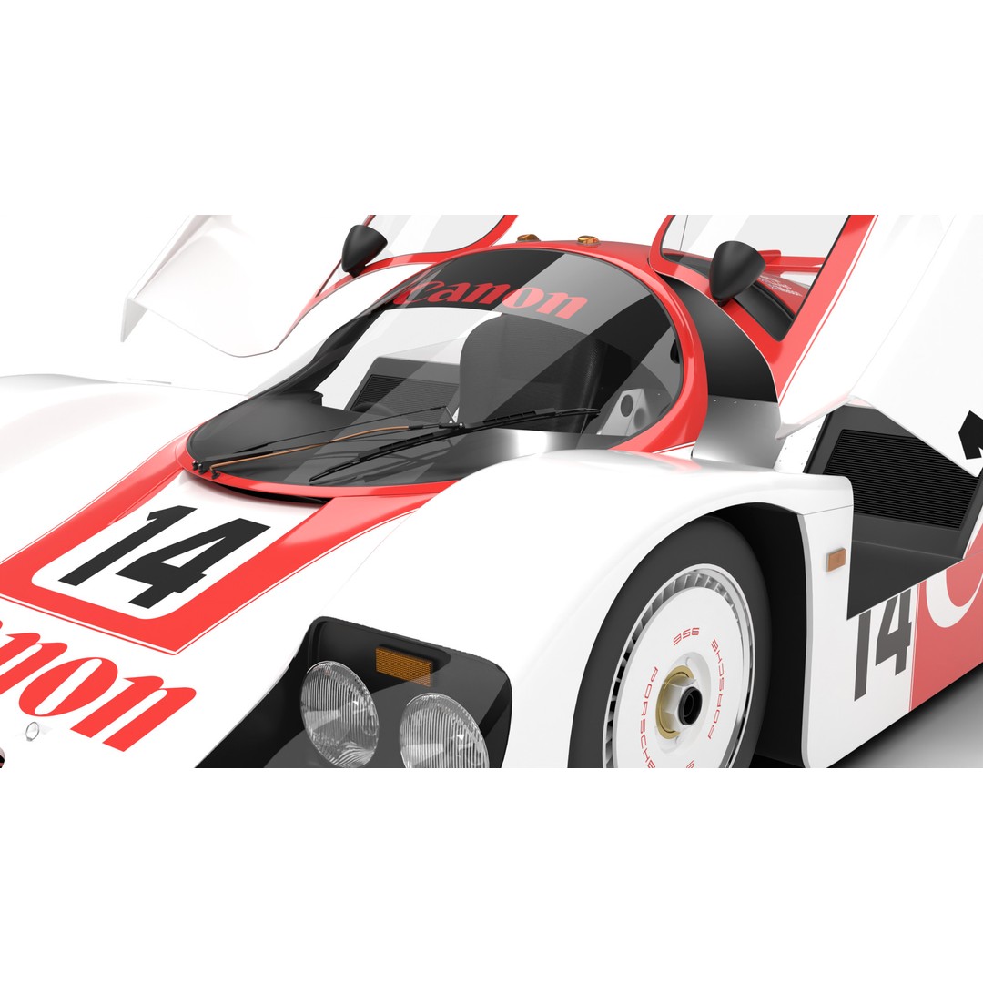 Porsche 956 3D Model – High Poly Racing Car, Rigged, PBR Textures - View 17