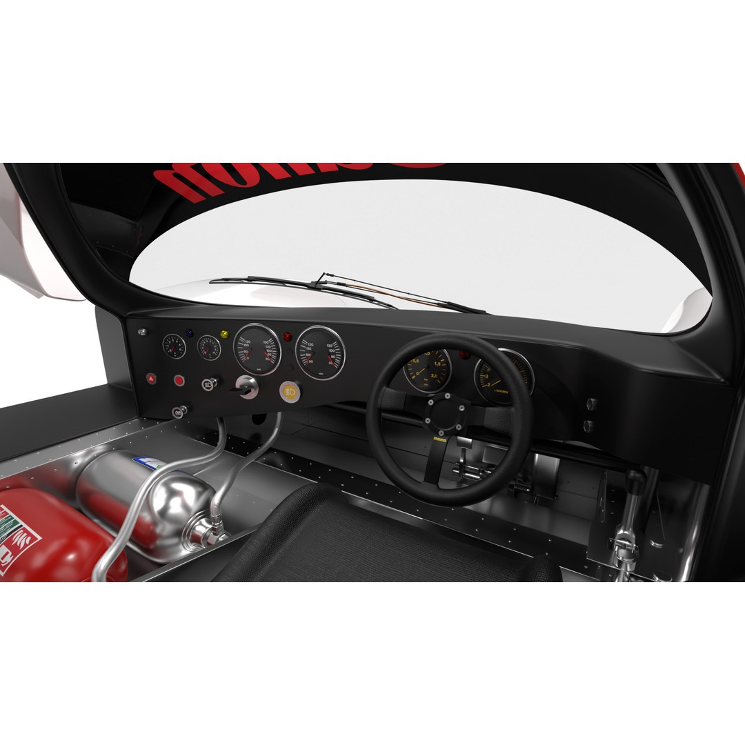Porsche 956 3D Model – High Poly Racing Car, Rigged, PBR Textures - View 19