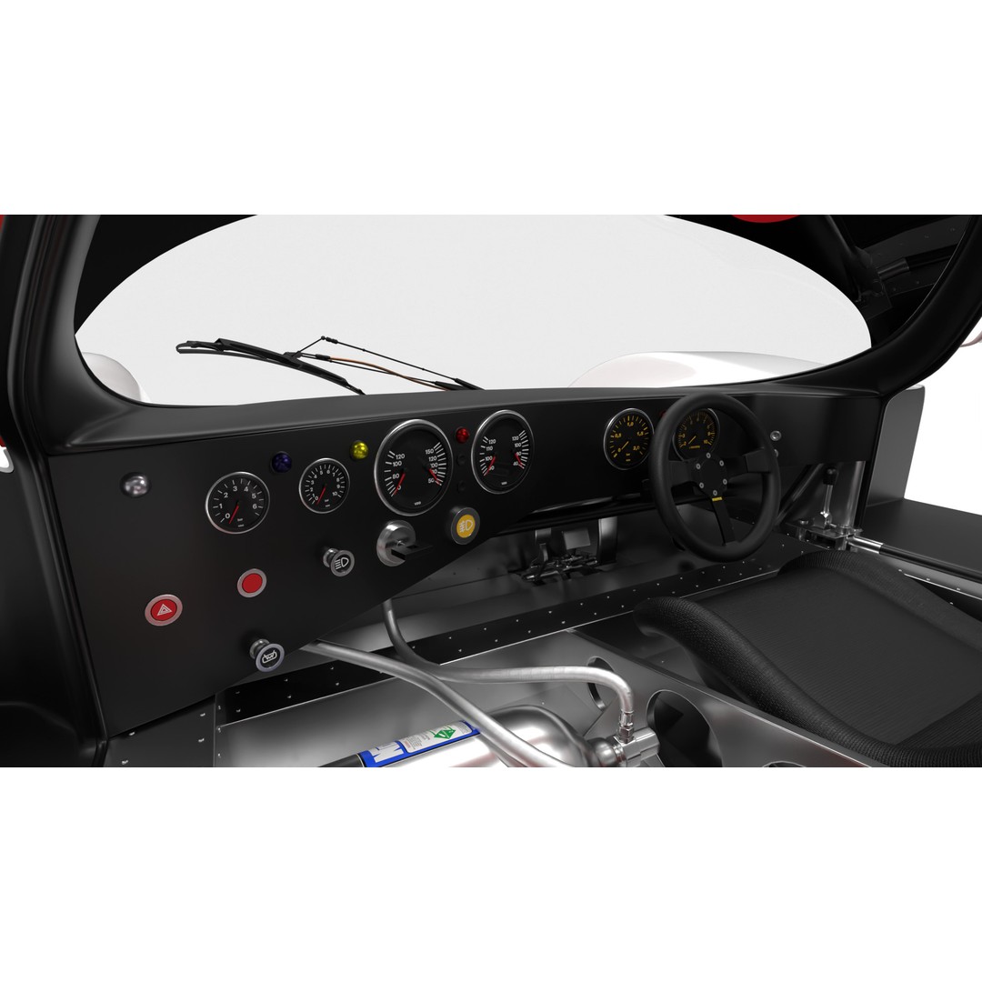 Porsche 956 3D Model – High Poly Racing Car, Rigged, PBR Textures - View 22