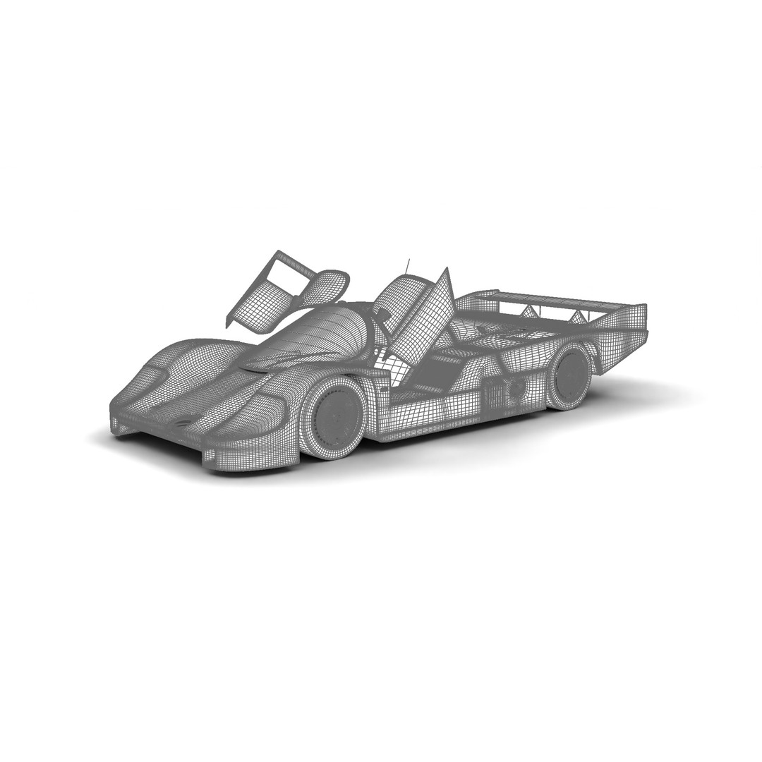 Porsche 956 3D Model – High Poly Racing Car, Rigged, PBR Textures - View 27