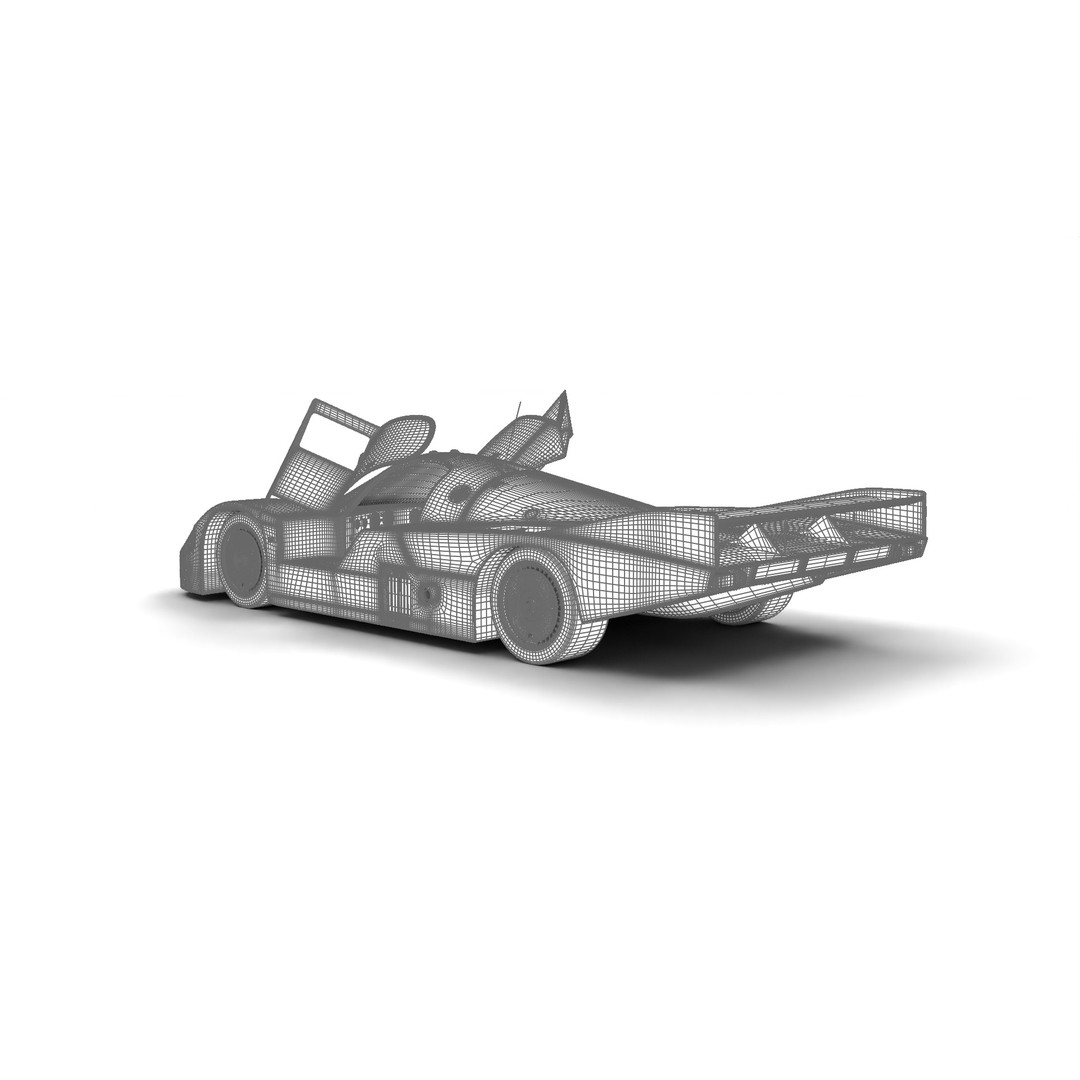 Porsche 956 3D Model – High Poly Racing Car, Rigged, PBR Textures - View 28