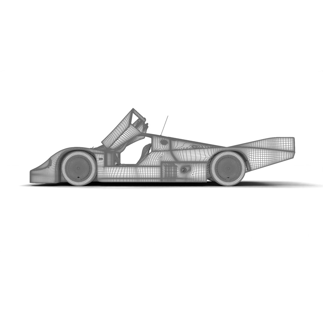 Porsche 956 3D Model – High Poly Racing Car, Rigged, PBR Textures - View 29