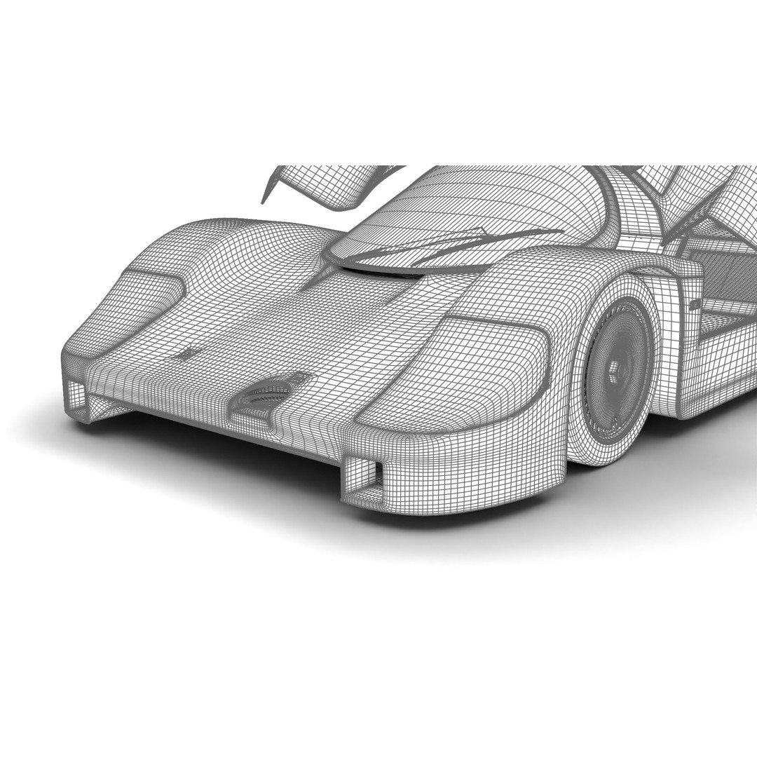 Porsche 956 3D Model – High Poly Racing Car, Rigged, PBR Textures - View 30