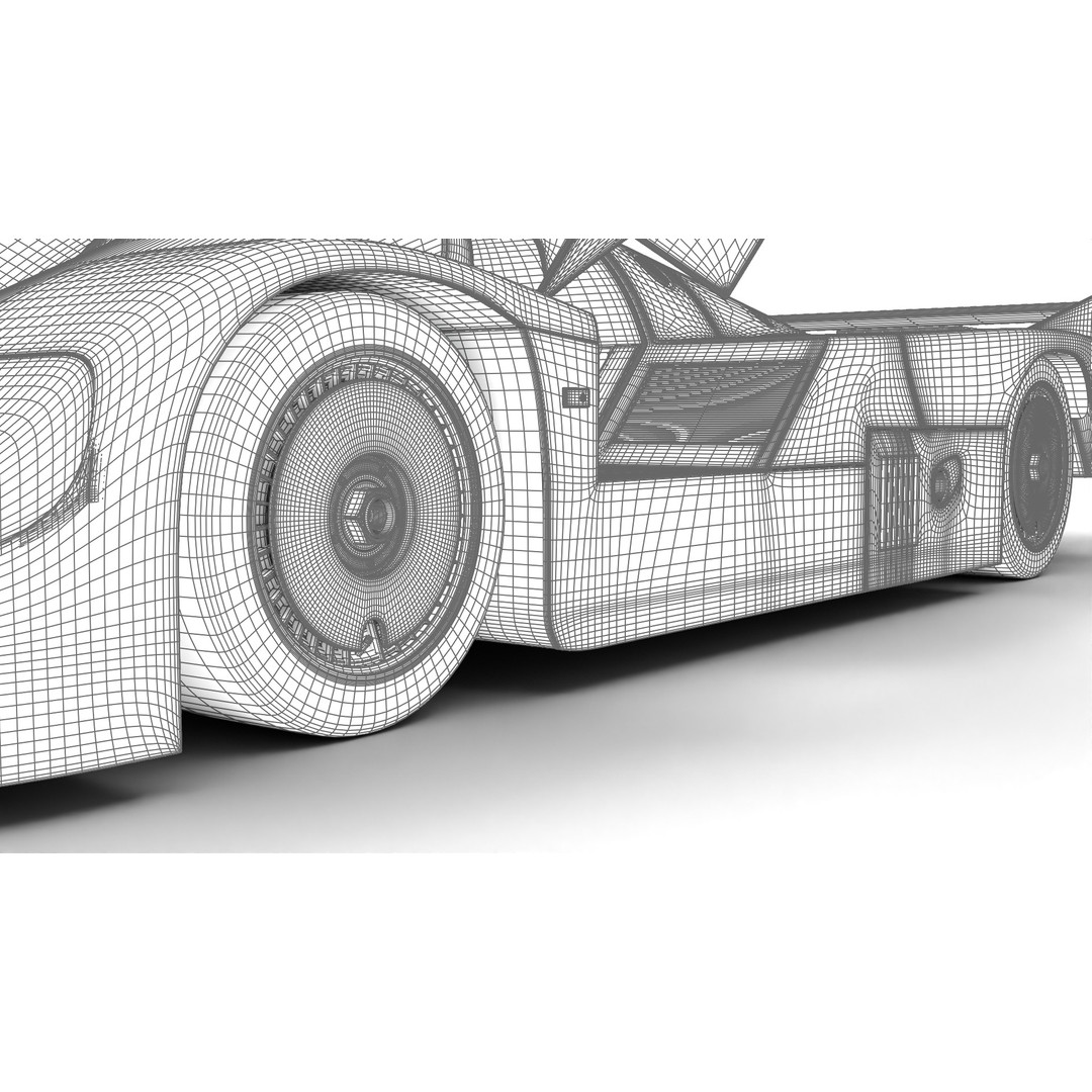 Porsche 956 3D Model – High Poly Racing Car, Rigged, PBR Textures - View 33
