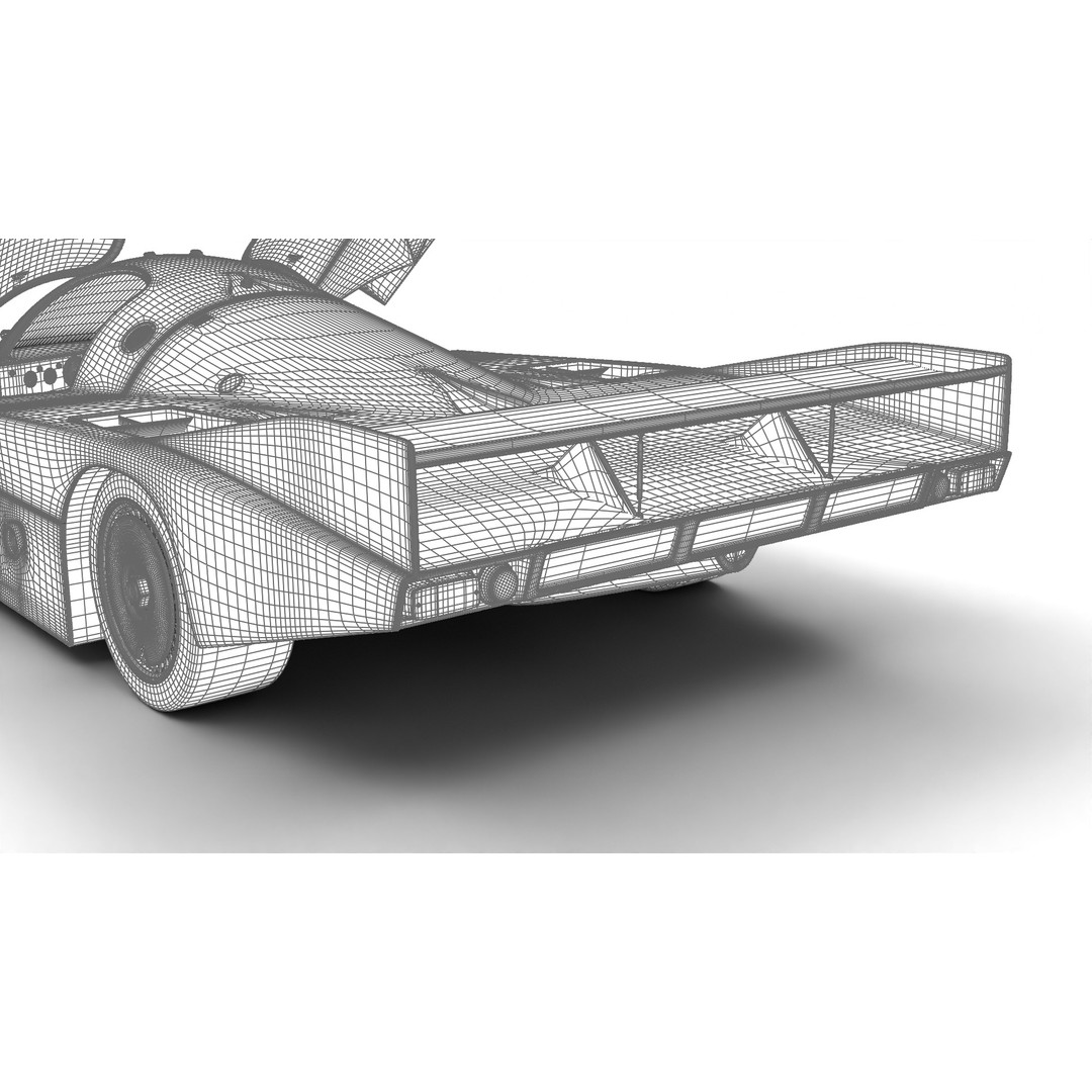 Porsche 956 3D Model – High Poly Racing Car, Rigged, PBR Textures - View 35