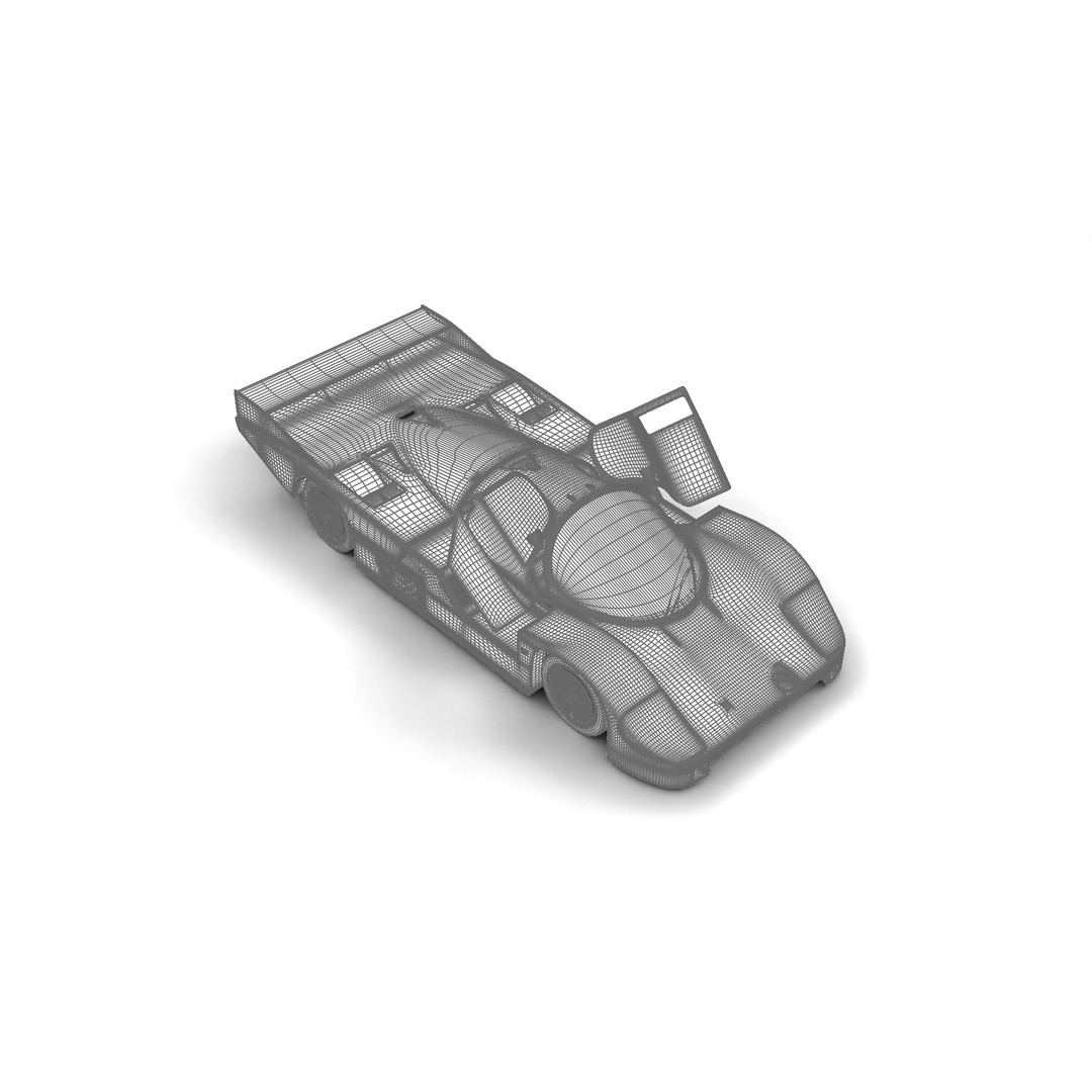 Porsche 956 3D Model – High Poly Racing Car, Rigged, PBR Textures - View 37