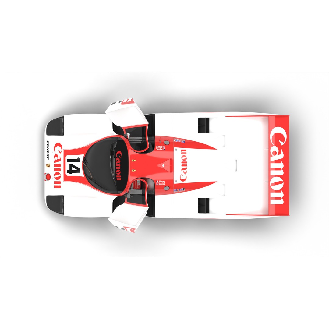 Porsche 956 3D Model – High Poly Racing Car, Rigged, PBR Textures - View 4