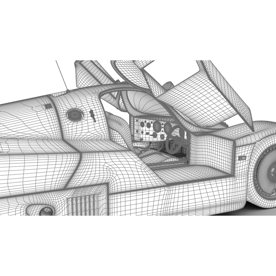 Porsche 956 3D Model – High Poly Racing Car, Rigged, PBR Textures - View 40