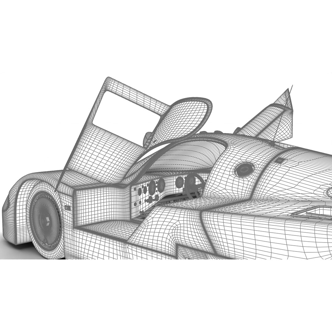 Porsche 956 3D Model – High Poly Racing Car, Rigged, PBR Textures - View 41