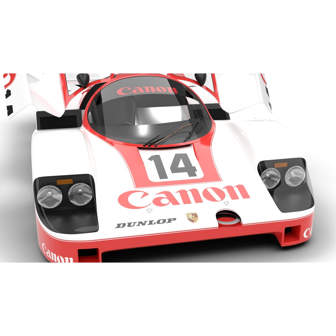 Porsche 956 3D Model – High Poly Racing Car, Rigged, PBR Textures - View 7