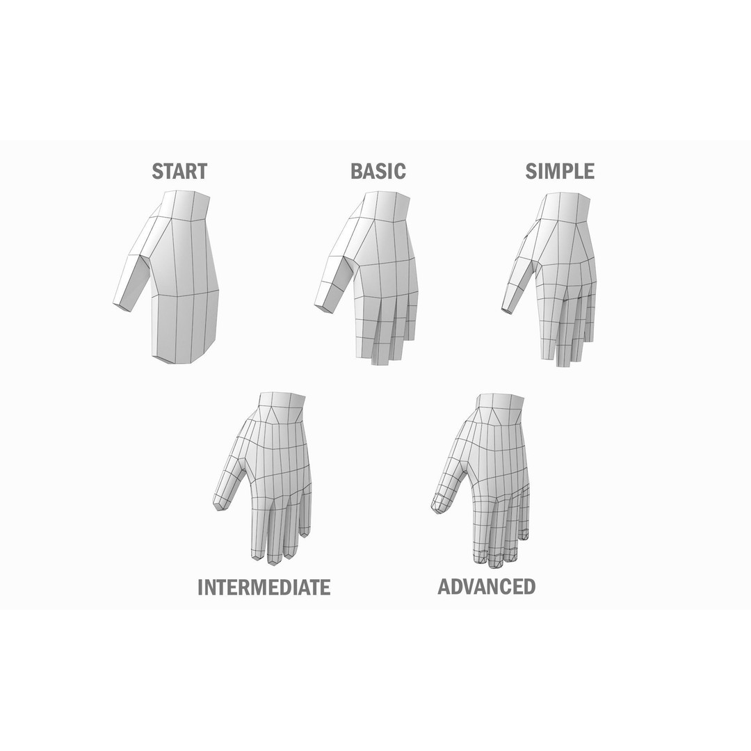 Natural Male 3D Model – Low Poly Base Mesh in 5 Topologies, FBX - View 20
