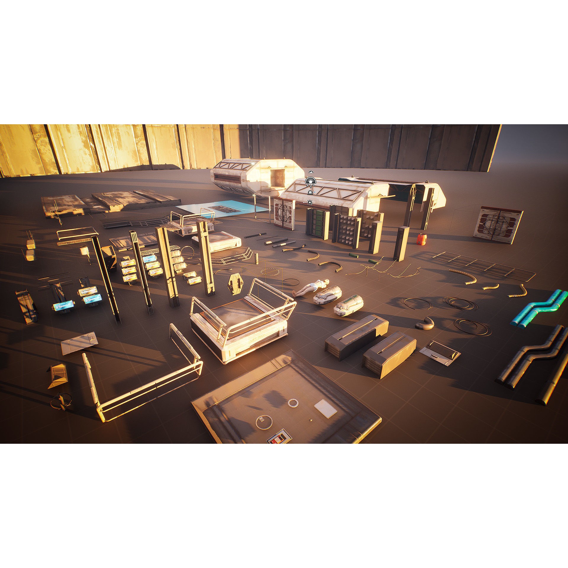 AI Server Room Kit - Low-Poly Game-Ready 3D Model
