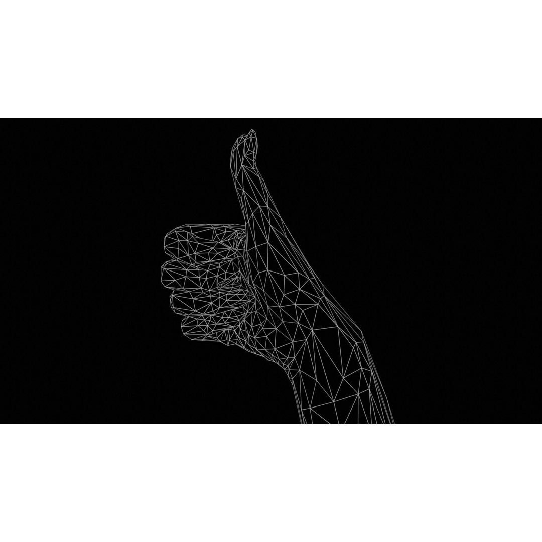 Woman Hand Sign Numbers 10 3D Model – Low Poly Character Asset, FBX - View 13