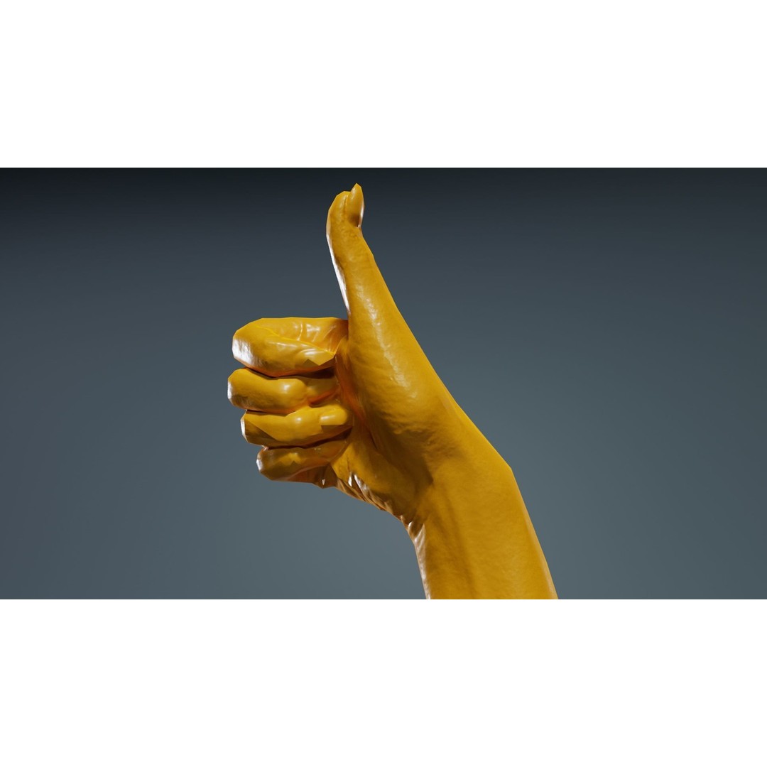 Woman Hand Sign Numbers 10 3D Model – Low Poly Character Asset, FBX - View 14
