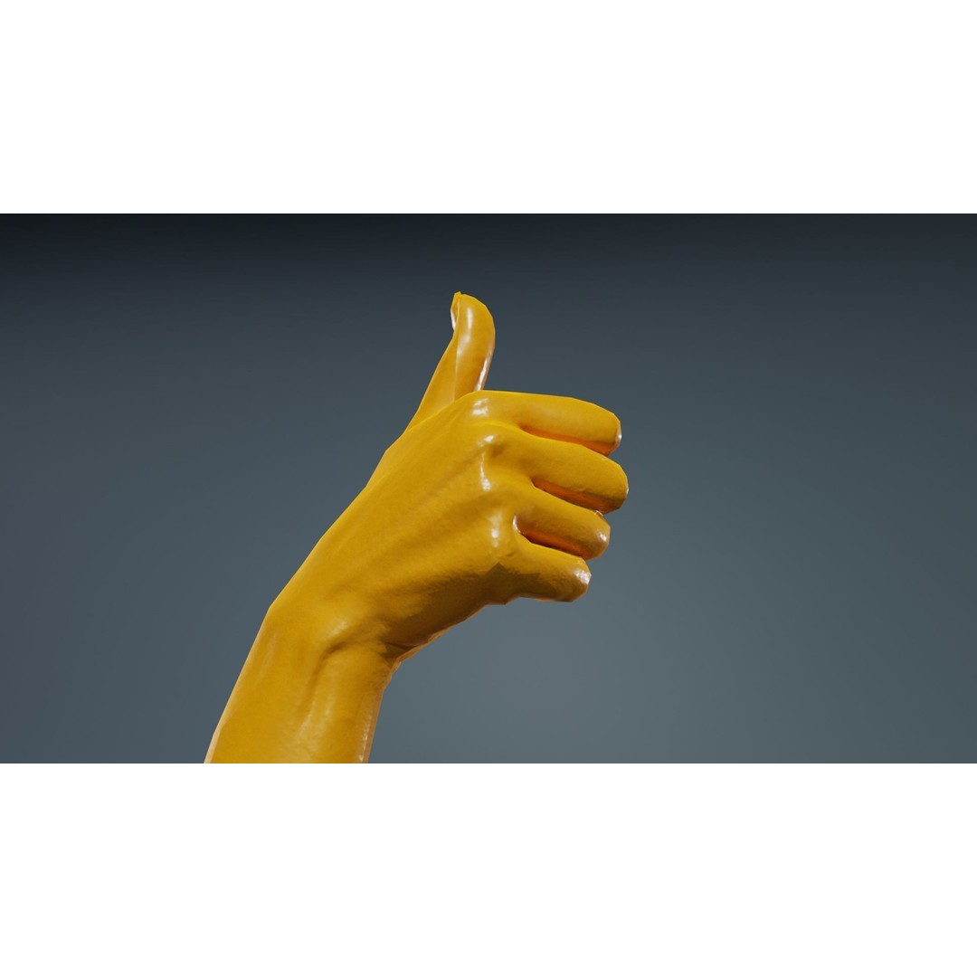 Woman Hand Sign Numbers 10 3D Model – Low Poly Character Asset, FBX - View 15