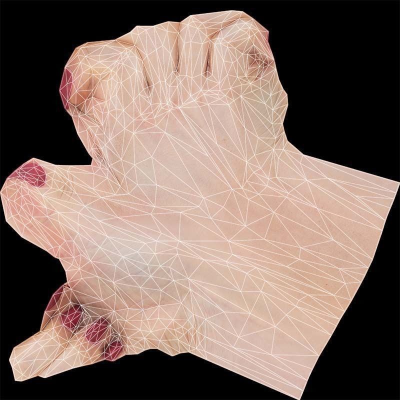 Woman Hand Sign Numbers 10 3D Model – Low Poly Character Asset, FBX - View 16