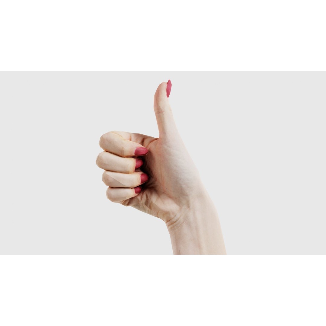 Woman Hand Sign Numbers 10 3D Model – Low Poly Character Asset, FBX - View 18