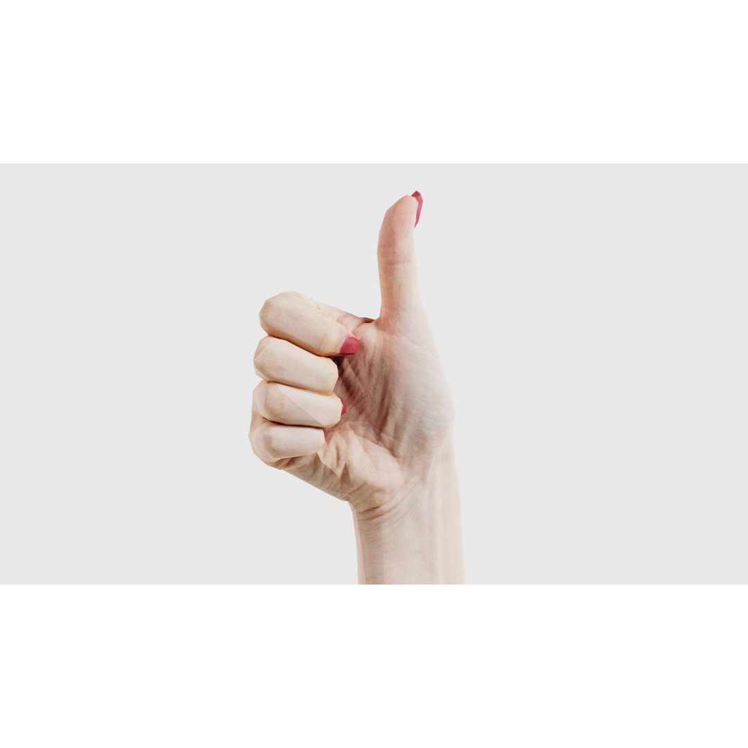 Woman Hand Sign Numbers 10 3D Model – Low Poly Character Asset, FBX - View 19