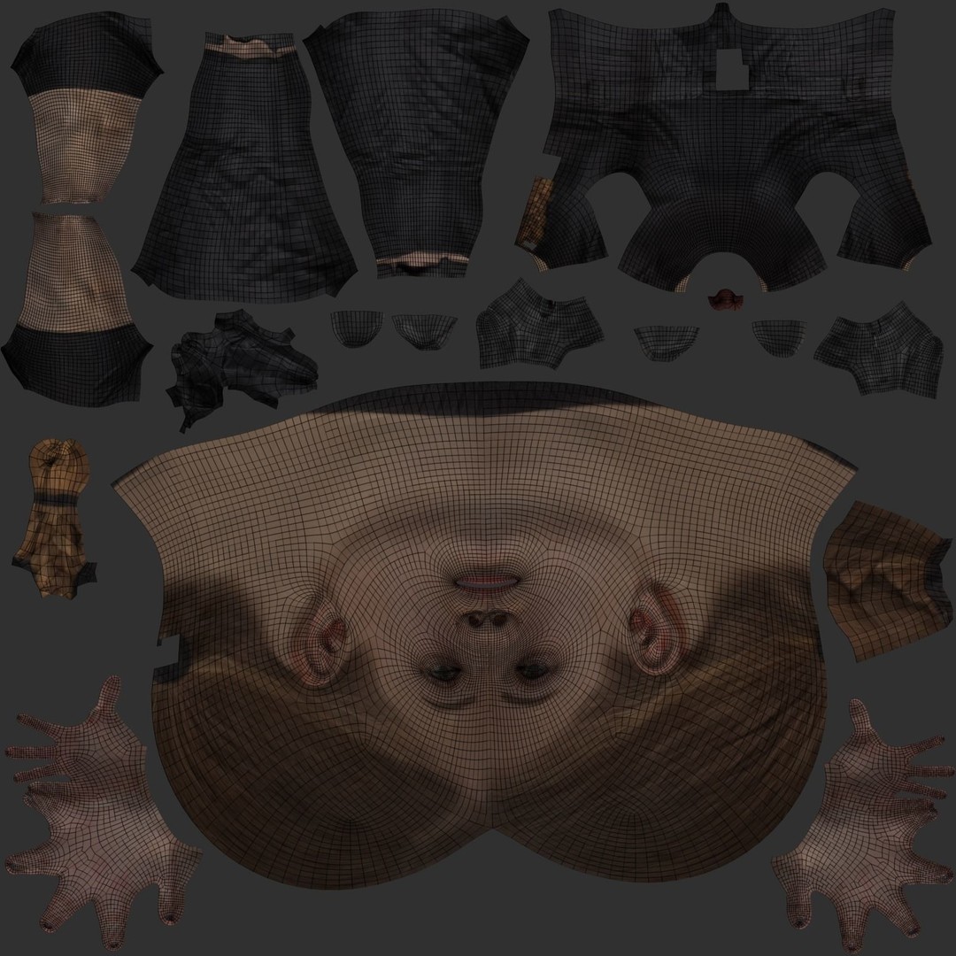 Young Woman 3D Model – Low Poly Character, Rigged for Animation - View 9