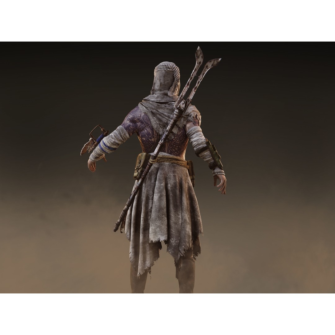 Post Apocalyptic Man 3D Model – Low Poly Rigged Character, FBX, OBJ - View 9