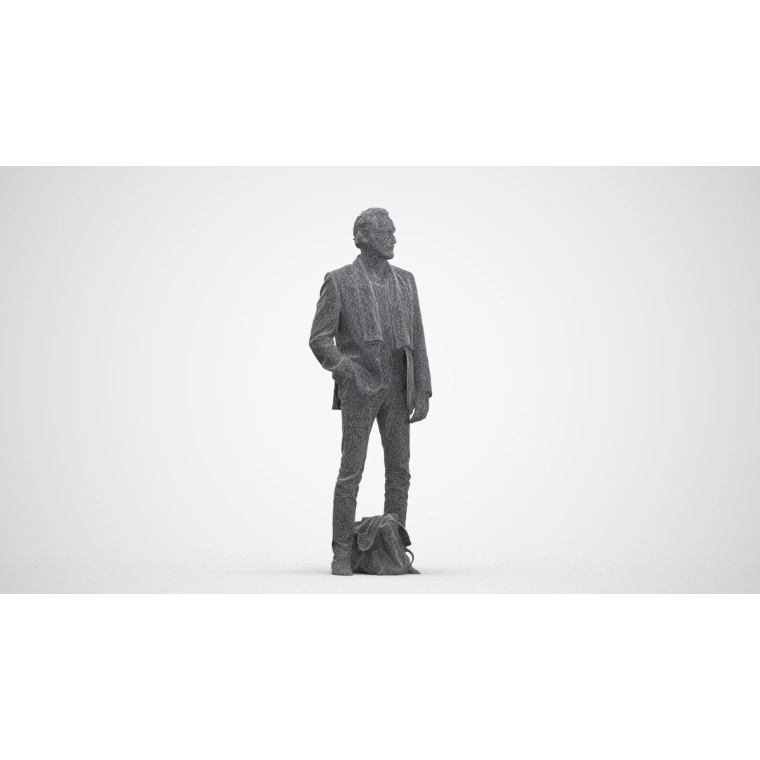 Male Adult 3D Model Set – Business Attire, FBX, Game Ready - View 5
