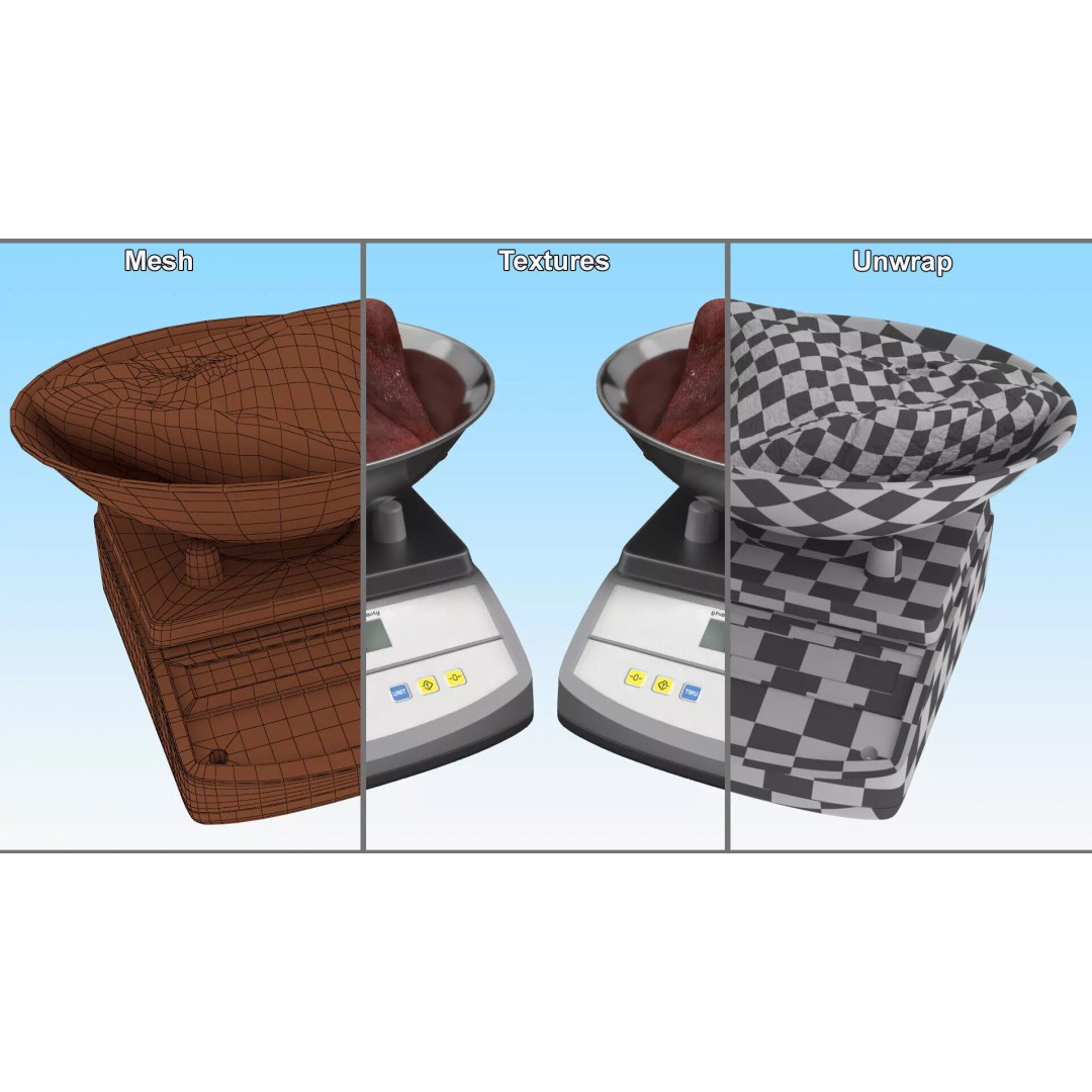 Lung on Scales 3D Model – High-Quality Medical Weighing Device, FBX - View 11